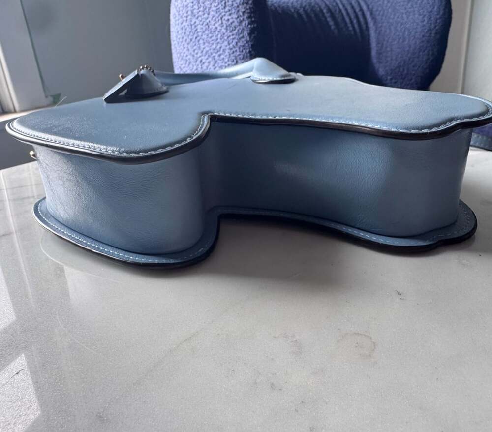Rare Coach Unicorn Crossbody Bag Purse Regenerative Leather In Blue - Picture 7 of 9